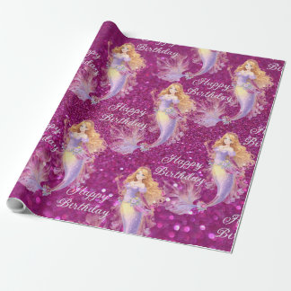 Purple mermaid  geschenkpapier