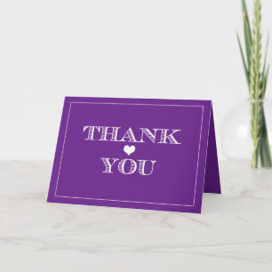 Purple mignon Mariage de coeur Merci Cartes