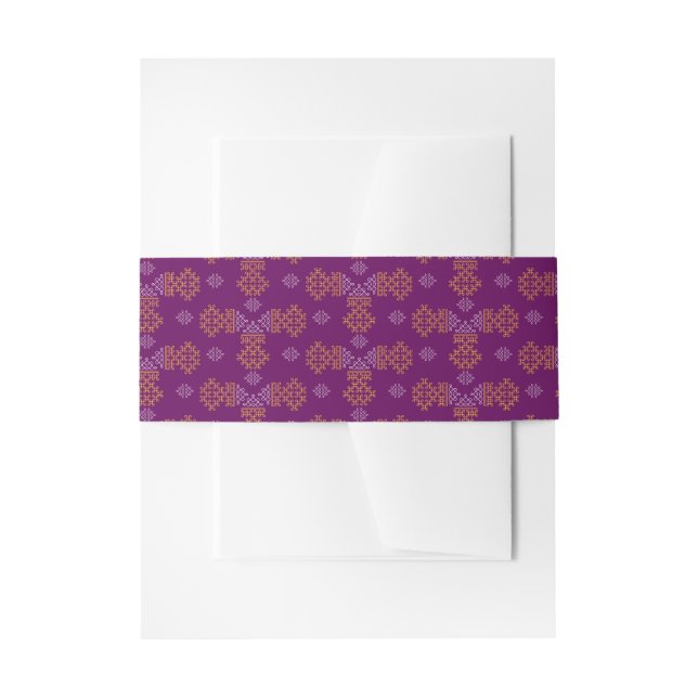 Purple Minimal Tamil Kolam Pongal Design Einladungsbanderole (Vorderseite Beispiel)