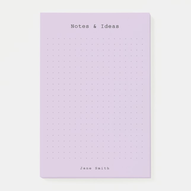 Purple minimalist personalized retro aesthetic  post-it klebezettel (Vorderseite)