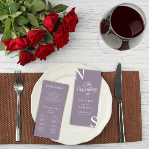 Purple Minimaliste & Gras Initiales Programme de m