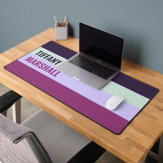 Purple, Mint Green & Magenta Stripes Motif