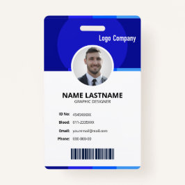 Purple Modern ID Identification Card Photo Badge Ausweis