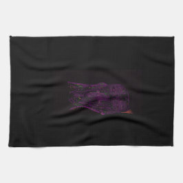 Purple Monster Character Art Kitchen Towel Geschirrtuch