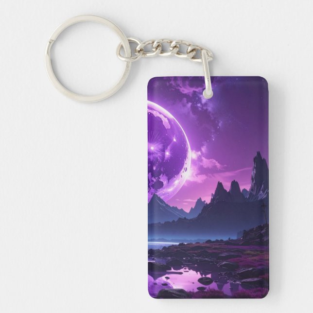 Purple Moon Vista Keychain (Devant)