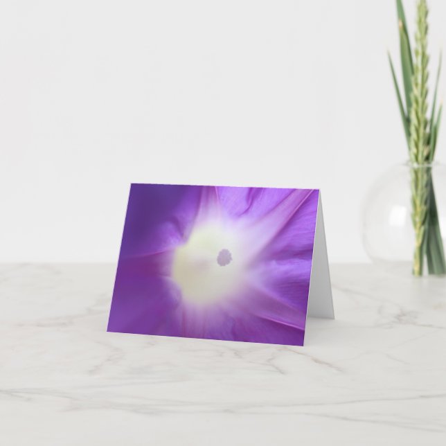 Purple Morning Glory Blank Carte de remerciements (Devant)