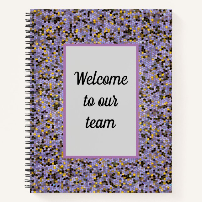 Purple Mosaic Welcome to Our Team Notizbuch (Vorderseite)