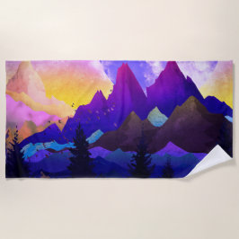 Purple mountains strandtuch