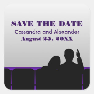Purple Movie Theatre Enregistrer les stickers Date