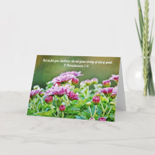 Purple Mums Carte d'écriture 2 Thessalonien 3:13