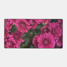 Purple Mums Desk Mat
