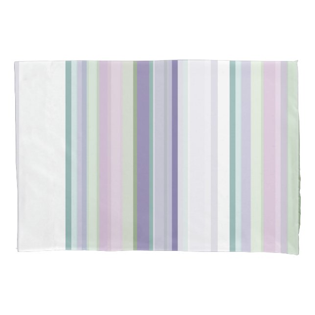 Purple, Neptune, sea green, and Lavender stripes Kissenbezug (Vorderseite)