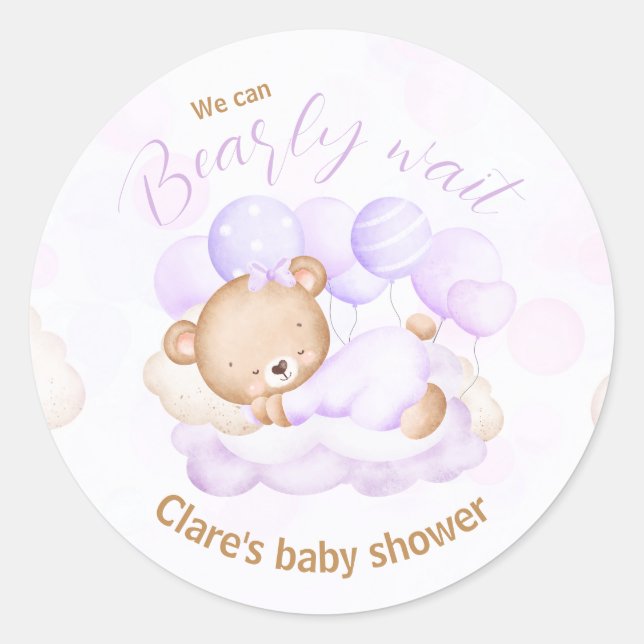 Purple Nous Pouvons Attendre Rapide Stickers Baby  (Devant)