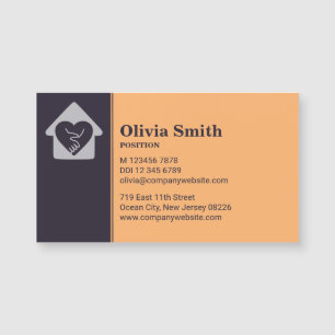 Purple Orange Nurse Carte de visite de soins à dom