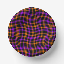 Purple Orange Plaid Checker Seamless Pattern Pappteller
