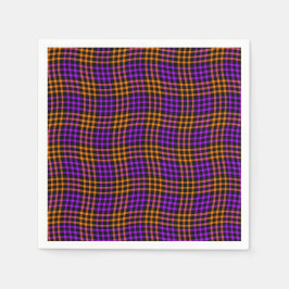 Purple Orange Plaid Checker Seamless Pattern Serviette