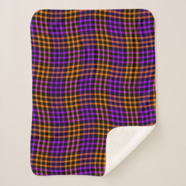 Purple Orange Plaid Checker Seamless Pattern Sherpadecke