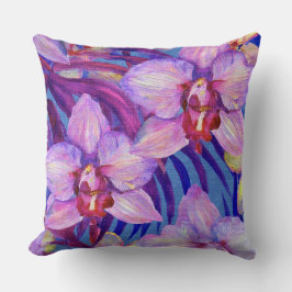 Purple orchid pattern kissen