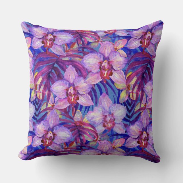 Purple orchid pattern kissen (Vorderseite)