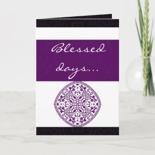 Purple oriental greeting card karte