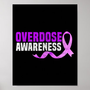 Purple Overdose Awareness Gifts Opioid Survivor Ri Poster
