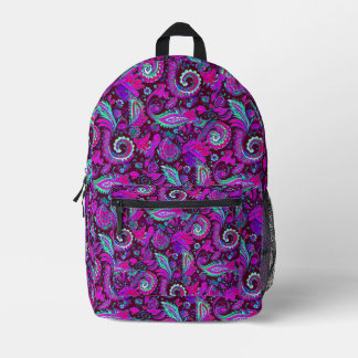 Purple Paisley Bedruckter Rucksack