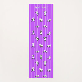 Purple Panda Yoga Mat Custom Name Same Both Sides Yogamatte