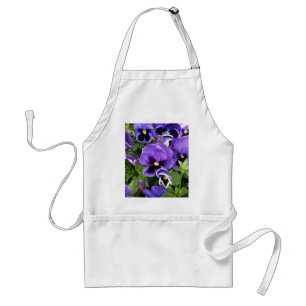purple pansies schürze