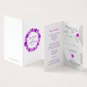 Purple pansy art détails du mariage calendrier car