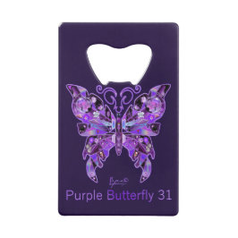 Purple Papillon 31 Ouverture de bouteille de carte