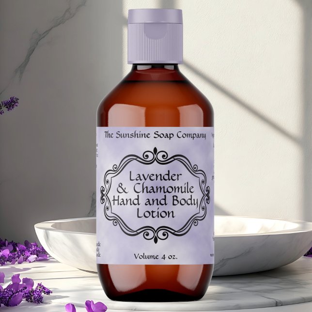 Purple parchment vintage frame cosmetic label (Von Creator hochgeladen)