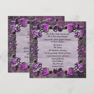 Purple Passion Faire-part de mariage florale