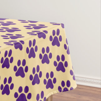 Purple Paw Print Tischdecke