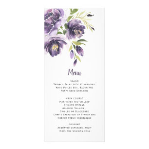 Purple Peonies Mariage de verdure   Menu