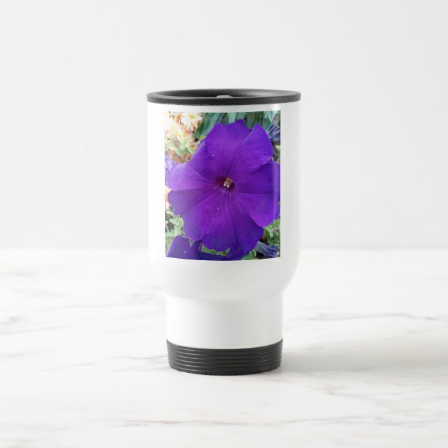 Purple Petunia Travel Mug (Centre)