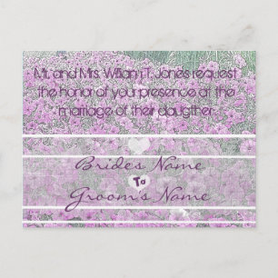 Purple Petunias Invitations de mariage