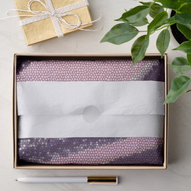 Purple pink abstract stripes with elegant sparkle seidenpapier (Geschenk)