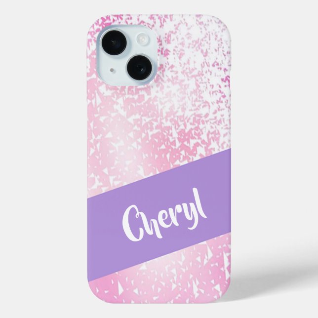 Purple, pink and white schatten glitter Case-Mate iPhone hülle (Rückseite)