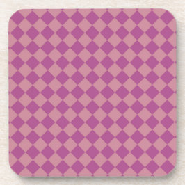 Purple Pink Checker Diamond Pattern Getränkeuntersetzer