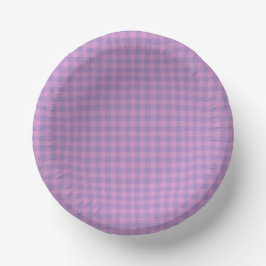 Purple Pink Checkerboard Pattern Pappteller