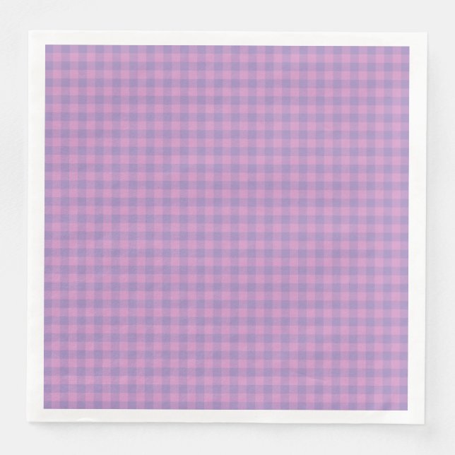 Purple Pink Checkerboard Pattern Serviette (Vorderseite)