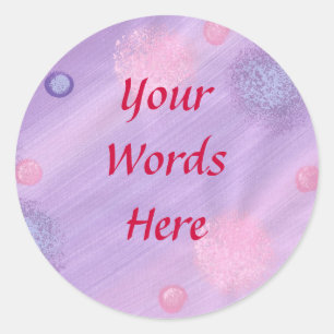 Purple Pink sur Lavender, Vos mots ici stickers