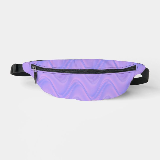 Purple Pink Wavy Lines Pattern Bauchtasche (Vorderseite)