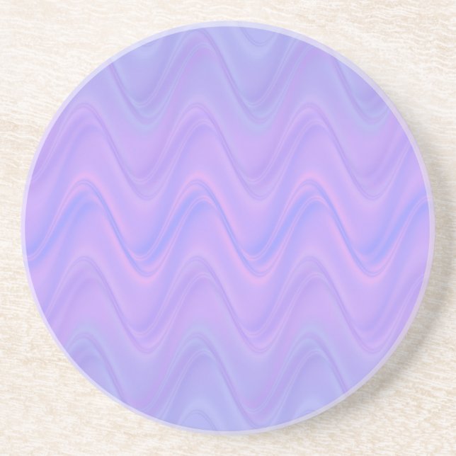 Purple Pink Wavy Lines Pattern Getränkeuntersetzer (Vorne)