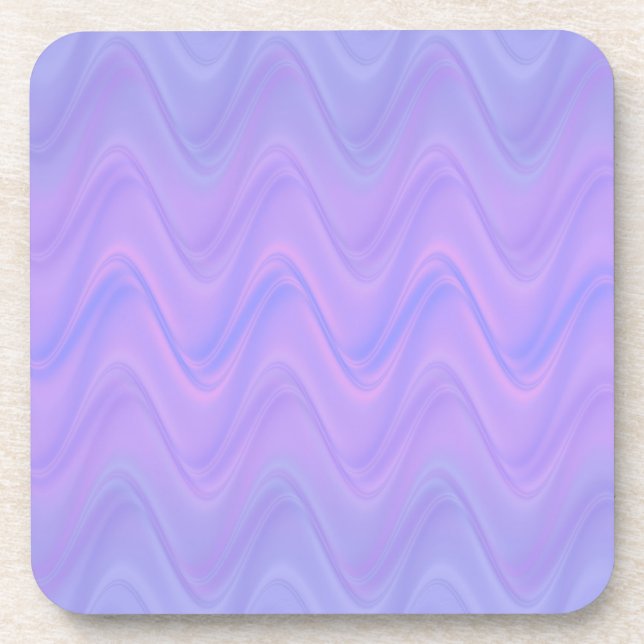 Purple Pink Wavy Lines Pattern Getränkeuntersetzer (Vorderseite)