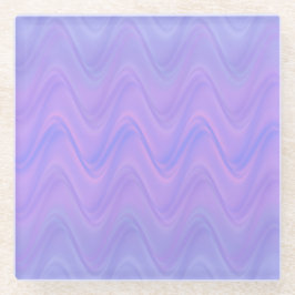 Purple Pink Wavy Lines Pattern Glasuntersetzer