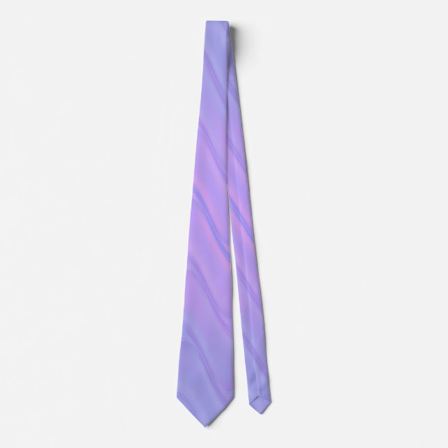 Purple Pink Wavy Lines Pattern Krawatte (Vorderseite)