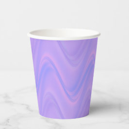Purple Pink Wavy Lines Pattern Pappbecher