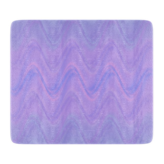 Purple Pink Wavy Lines Pattern Schneidebrett (Vorderseite)