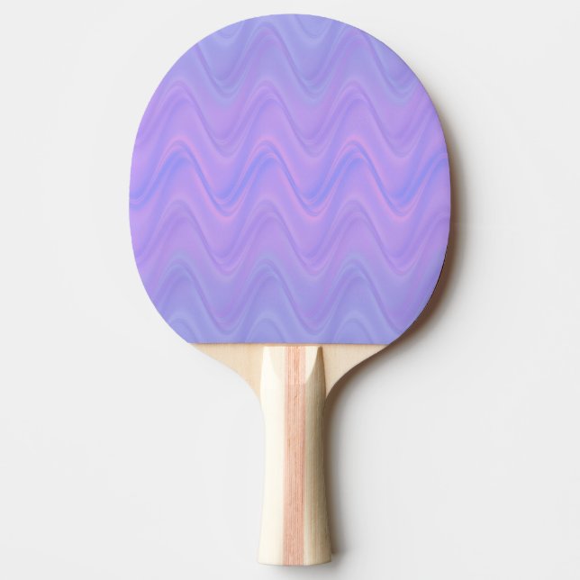 Purple Pink Wavy Lines Pattern Tischtennis Schläger (Vorderseite)